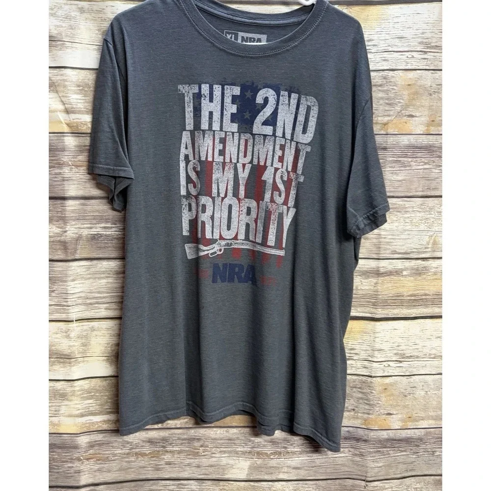 NRA‎ 2nd Amendment Men's XL Short Sleeve T Shirt Patriot USA Patriotic
